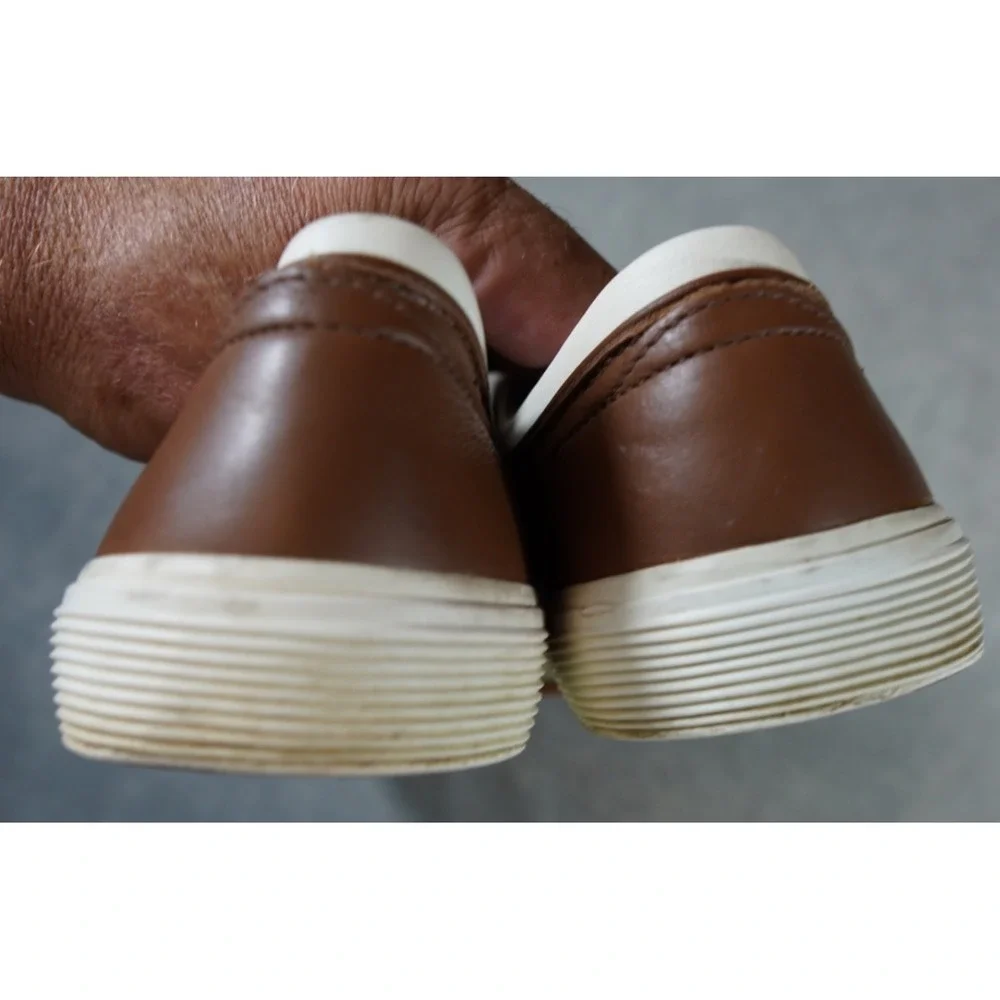 Polo Ralph Lauren Faxon‎ Low Sneakers Mens 10.5D Brown Leather Lace Up